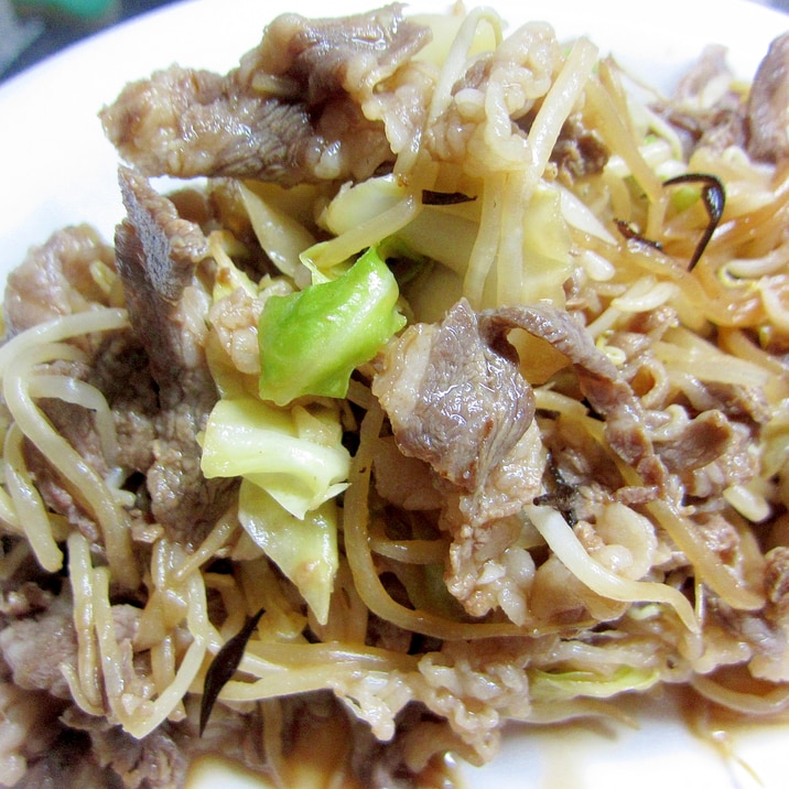 牛肉と野菜のめんつゆ炒め☆